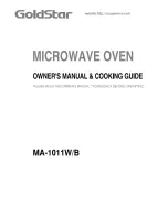 Предварительный просмотр 1 страницы Goldstar MA-1011B Owner'S Manual & Cooking Manual