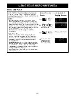 Предварительный просмотр 17 страницы Goldstar MA-1012B Owner'S Manual & Cooking Manual