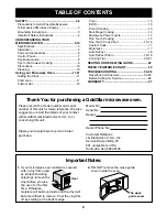 Preview for 2 page of Goldstar MA-1403B Owner'S Manual & Cooking Manual