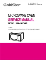 Предварительный просмотр 1 страницы Goldstar MA-1417B Service Manual