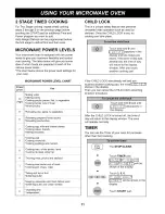 Preview for 11 page of Goldstar MA2130B Owner'S Manual & Cooking Manual