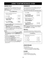 Preview for 13 page of Goldstar MH-1517CV Owner'S Manual & Cooking Manual