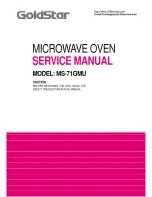 Предварительный просмотр 1 страницы Goldstar ms-71gmu Service Manual