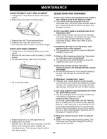 Предварительный просмотр 26 страницы Goldstar MV-1401B Owner'S Manual & Cooking Manual