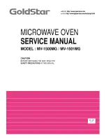 Goldstar MV-1500MG Service Manual preview