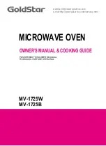 Goldstar MV-1725W Owner'S Manual & Cooking Manual preview