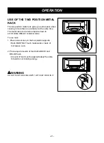 Preview for 21 page of Goldstar MV-1725W Owner'S Manual & Cooking Manual