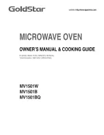 Goldstar MV1501B Owner'S Manual & Cooking Manual предпросмотр