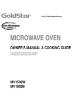 Goldstar MV1502B Owner'S Manual & Cooking Manual предпросмотр