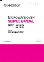 Предварительный просмотр 1 страницы Goldstar MV1502B Service Manual