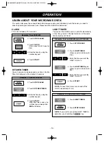 Предварительный просмотр 10 страницы Goldstar MV1604SB Owner'S Manual & Cooking Manual