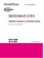 Goldstar MV1610BB Owner'S Manual & Cooking Manual предпросмотр