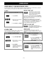 Preview for 10 page of Goldstar MV1610BB Owner'S Manual & Cooking Manual