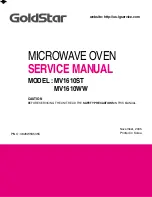 Предварительный просмотр 1 страницы Goldstar MV1610ST Service Manual