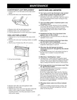 Предварительный просмотр 27 страницы Goldstar MV1615B Owner'S Manual & Cooking Manual