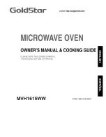 Goldstar MVH1615WW Owner'S Manual & Cooking Manual preview