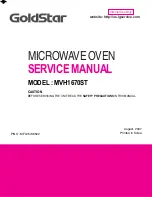 Предварительный просмотр 1 страницы Goldstar MVH1670ST Service Manual