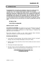 Preview for 3 page of goldstein SA-36FF Installation Procedure – User Manual