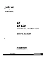 Предварительный просмотр 1 страницы Goldtop Galaxis SX User Manual