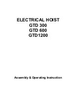 Preview for 1 page of goldwinch GTD 300 Assembly & Operating Instruction