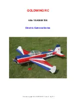 Goldwing RC Electric Extreme YAK55M 70E Manual preview