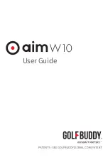 Golf Buddy Aim W10 User Manual preview