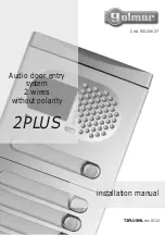 golmar 2PLUS Installation Manual предпросмотр