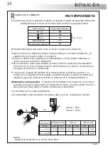 Preview for 15 page of golmar Vista Plus Rock Series Instruction Manual