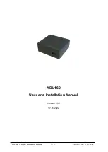 Golze Engineering ADL160 User And Installation Manual preview