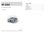 Предварительный просмотр 1 страницы GoMax Electronics SP-2003 User Manual