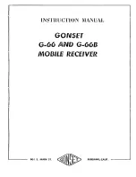 Preview for 1 page of Gonset G-66 Instruction Manual