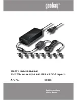 Goobay 110 W Notebook adapter 12-22 V up to max. 6.5 A incl. USB + 8 DC-Adapters User Manual предпросмотр