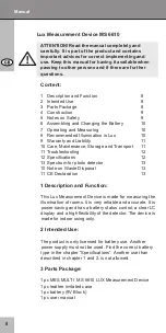 Preview for 8 page of Goobay MS 6610 LUXMETER Manual