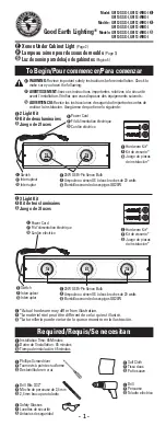 Good Earth Lighting G9112-SSX-I Quick Start Manual preview