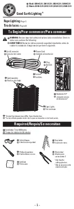 Good Earth Lighting G9506-CLR-I Quick Start Manual preview