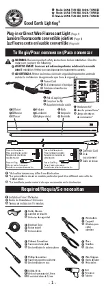 Preview for 1 page of Good Earth Lighting G9712L-T5-WHESI Quick Start Manual