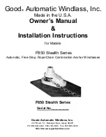 Good F850 Stealth Series Owner'S Manual & Installation Instructions preview