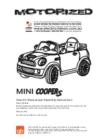 Goodbaby Mini Cooper S W446AL Owner'S Manual And Assembly Instructions preview