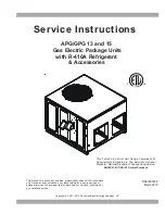 Предварительный просмотр 1 страницы Goodman A/GPG1324-60***M41AA series Service Instructions Manual