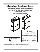 Goodman Amana ACEC80 Service Instructions Manual preview