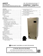 Preview for 1 page of Goodman ASPF Series Installation & Operating Instructions Manual