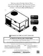 Предварительный просмотр 1 страницы Goodman CPC036 Installation Instructions Manual