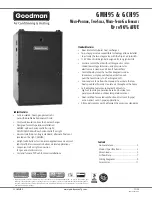 Goodman GCH91155DX Product Specifications preview