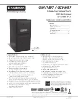 Preview for 1 page of Goodman GCVM97 Manual