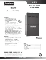 Goodman GME80603B Series Specifications preview