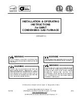 Goodman GMNT Installation & Operating Instructions Manual preview