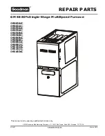 Preview for 1 page of Goodman GMS80453ANCC Repair Parts