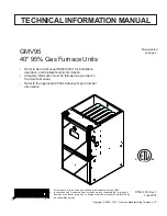 Preview for 1 page of Goodman GMV95 Series Technical Information Manual