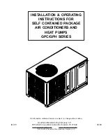 Предварительный просмотр 1 страницы Goodman GPC SERIES Installation & Operating Instructions Manual