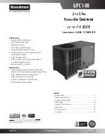 Предварительный просмотр 1 страницы Goodman GPC1424H41AC Specifications